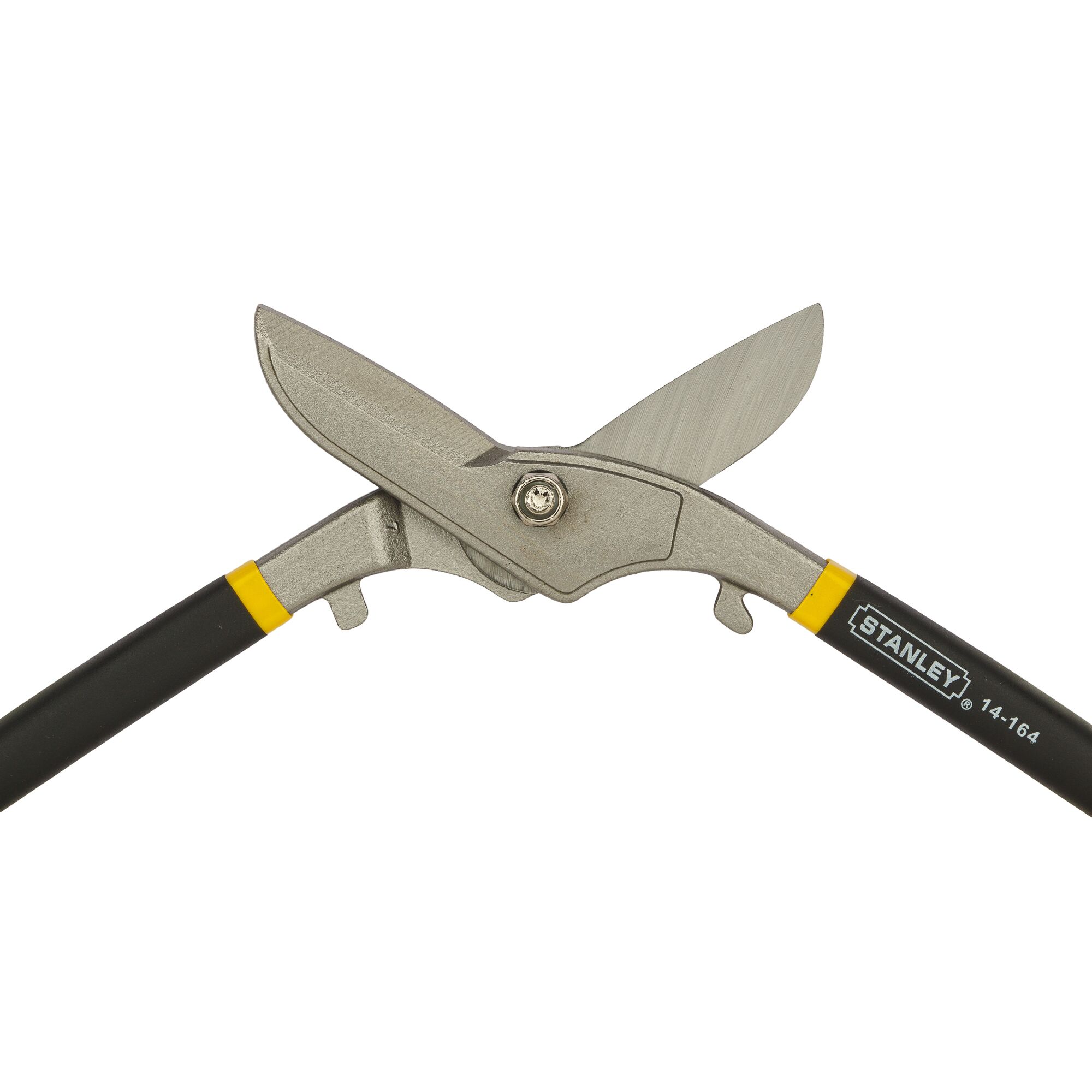 STANLEY 14-164 garden lopper with black and yellow handles, side view on white background.