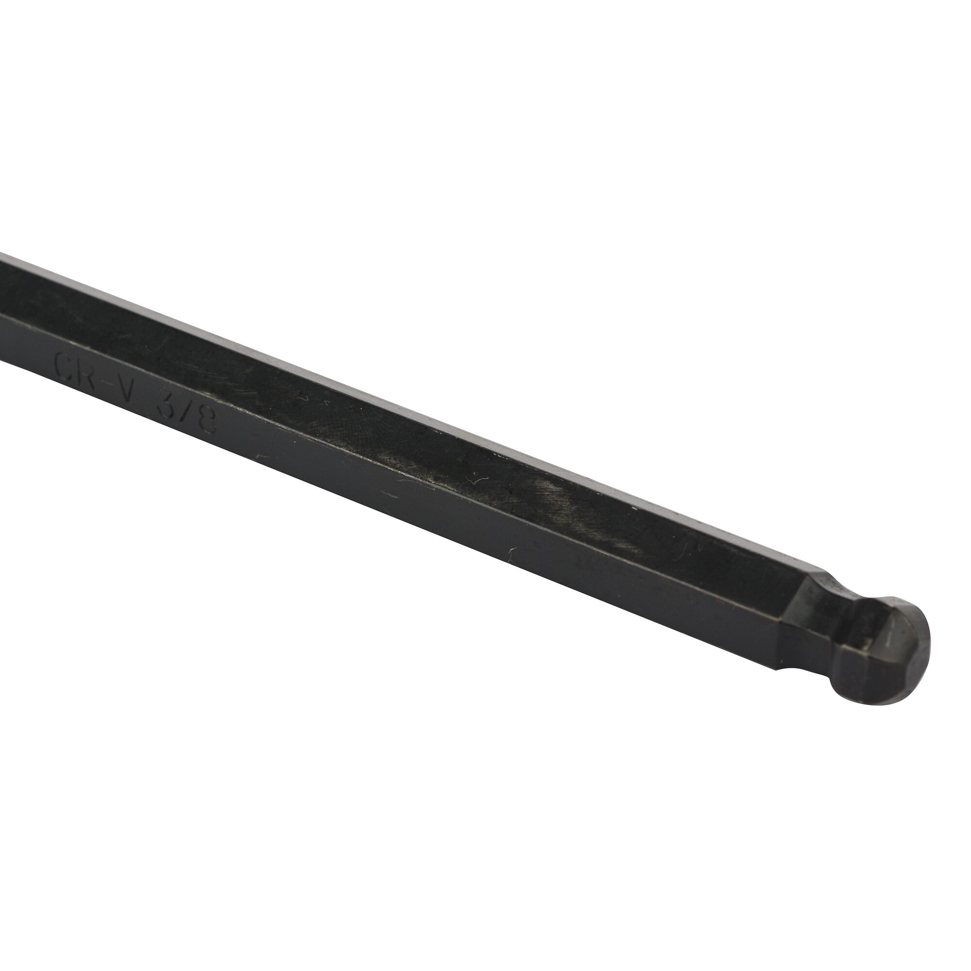 STANLEY 69-257 hex key with ball end, black finish, side angle, tool photography