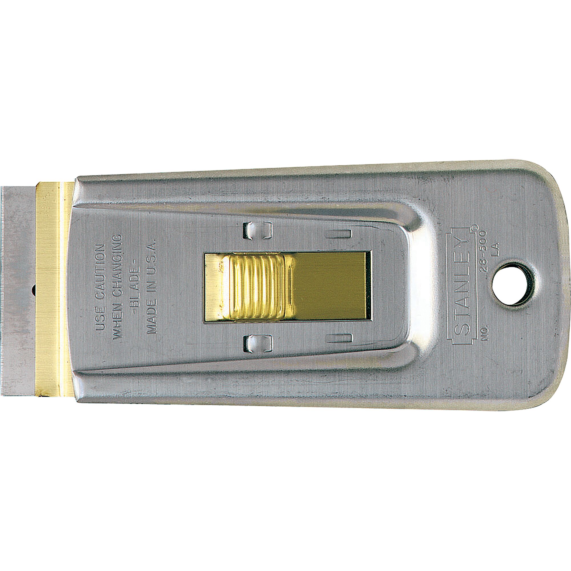 Close up of razor blade scraper with 5 blades.
