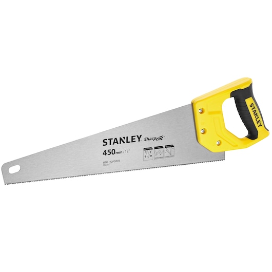 STANLEY® Sharpcut™ Hand Saw, 18In./450mm, 11TPI