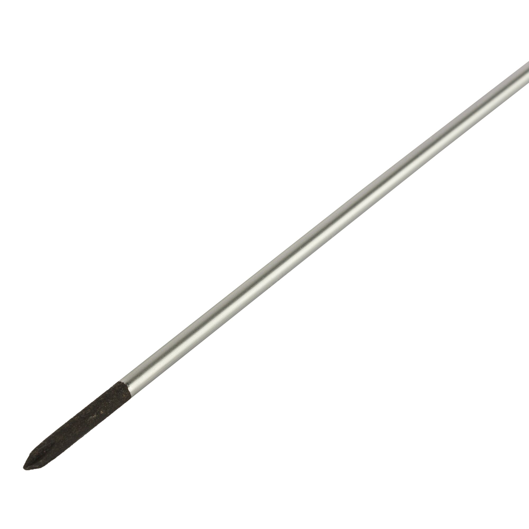STANLEY STMT60803-8 round sharpening file with black tip, side angle, on white background