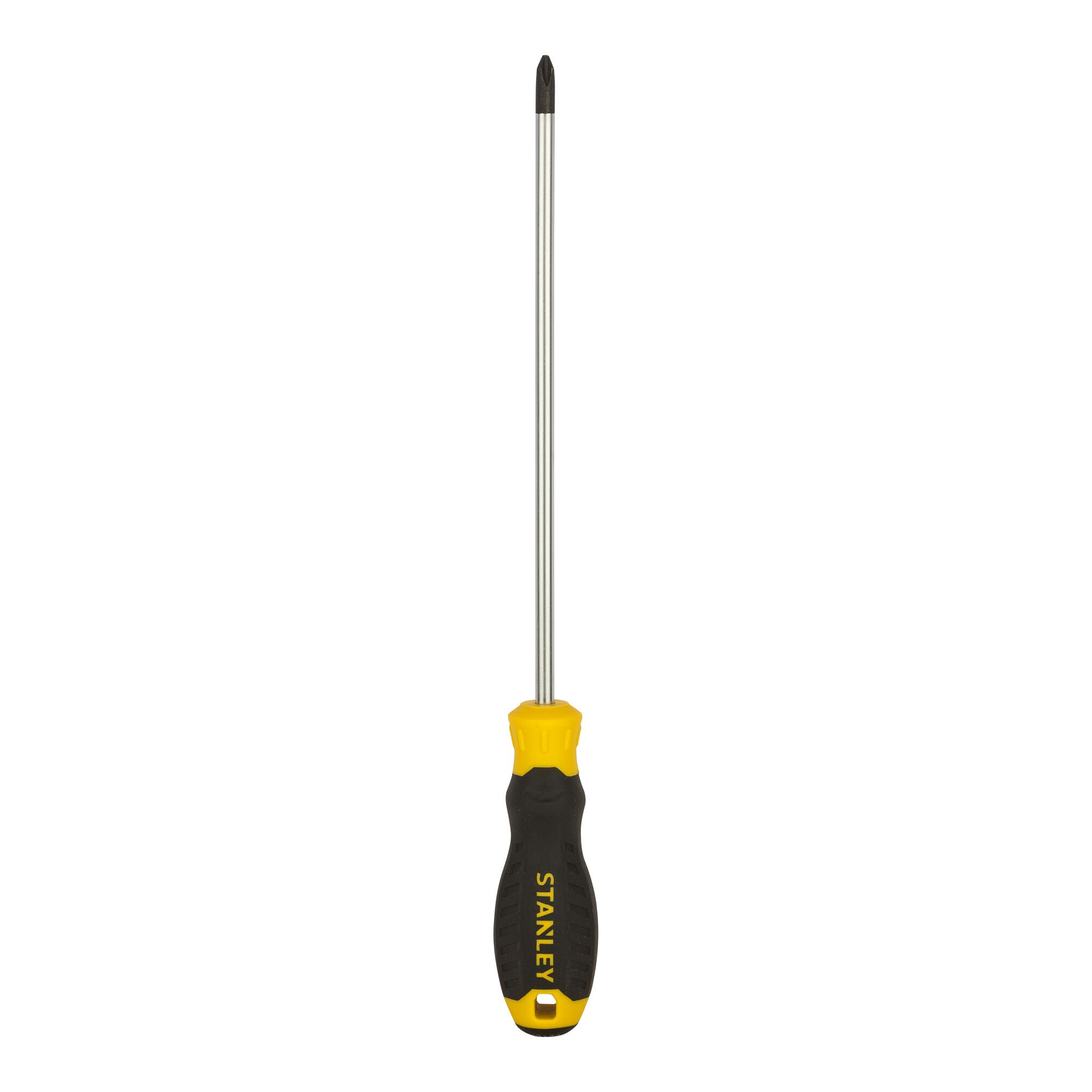 STANLEY STMT60812-8 screwdriver with black and yellow handle, photographed from the front on white background.