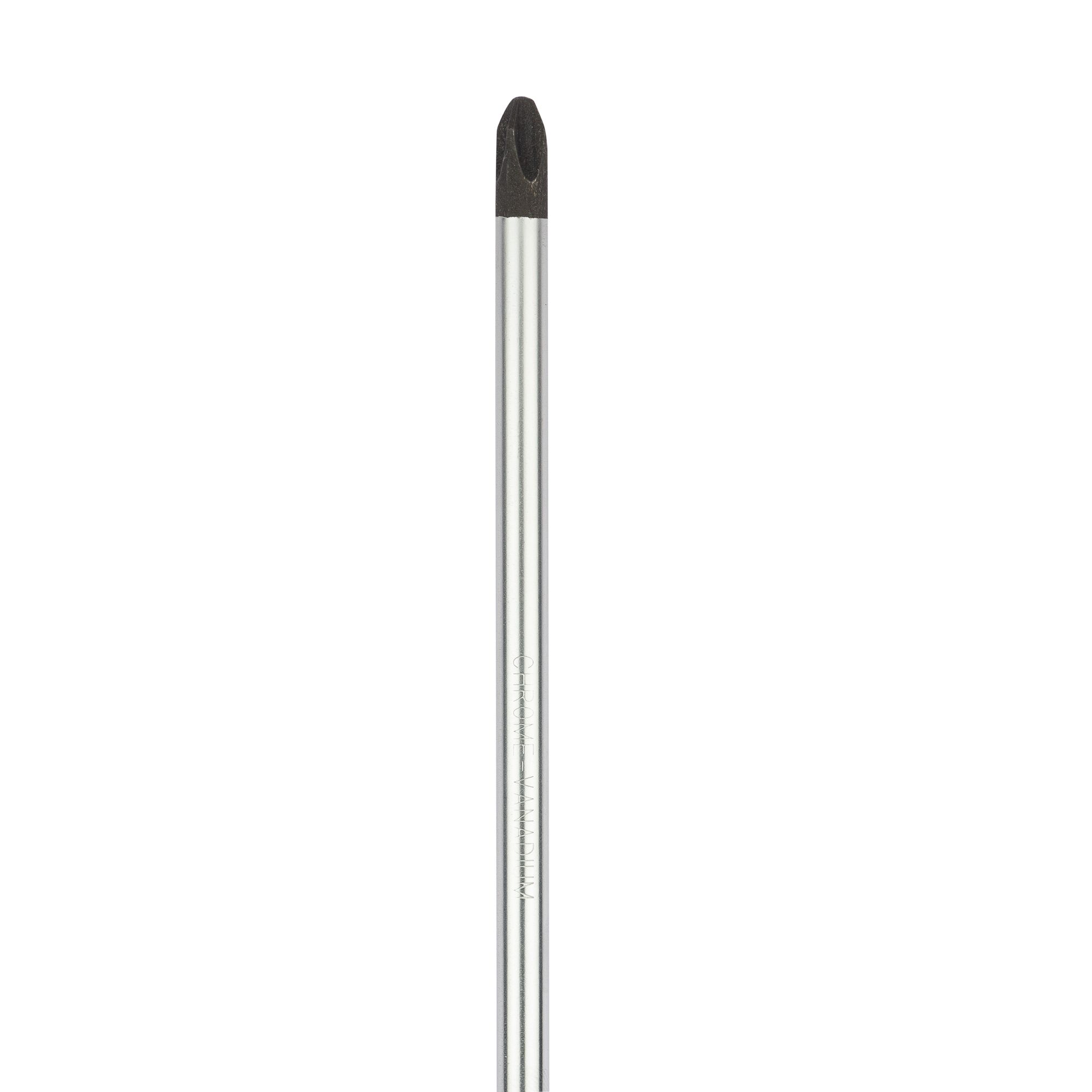 STANLEY STMT60816-840 Phillips screwdriver bit, silver shaft, black tip, front angle, white background