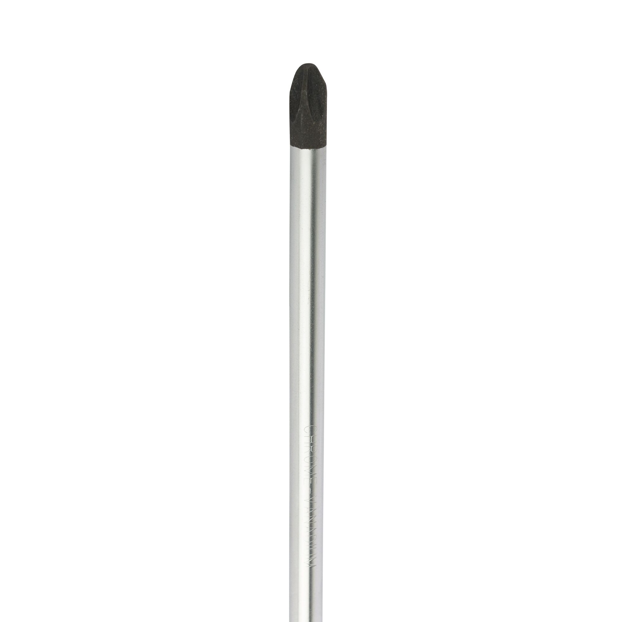 STANLEY STMT60816-840 Phillips screwdriver with silver shaft, front angle, white background.