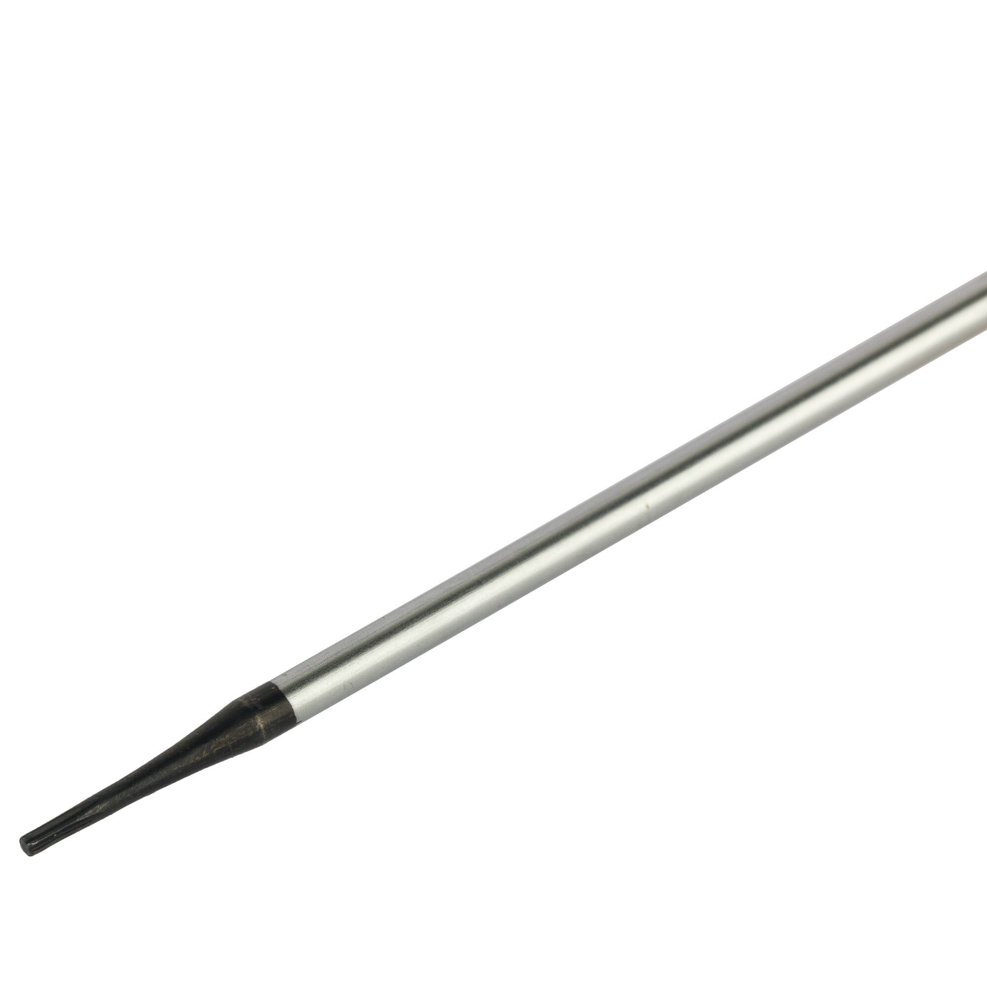 STANLEY STMT60837-8 round metal precision file with tapered tip, shown at an angle on white background.