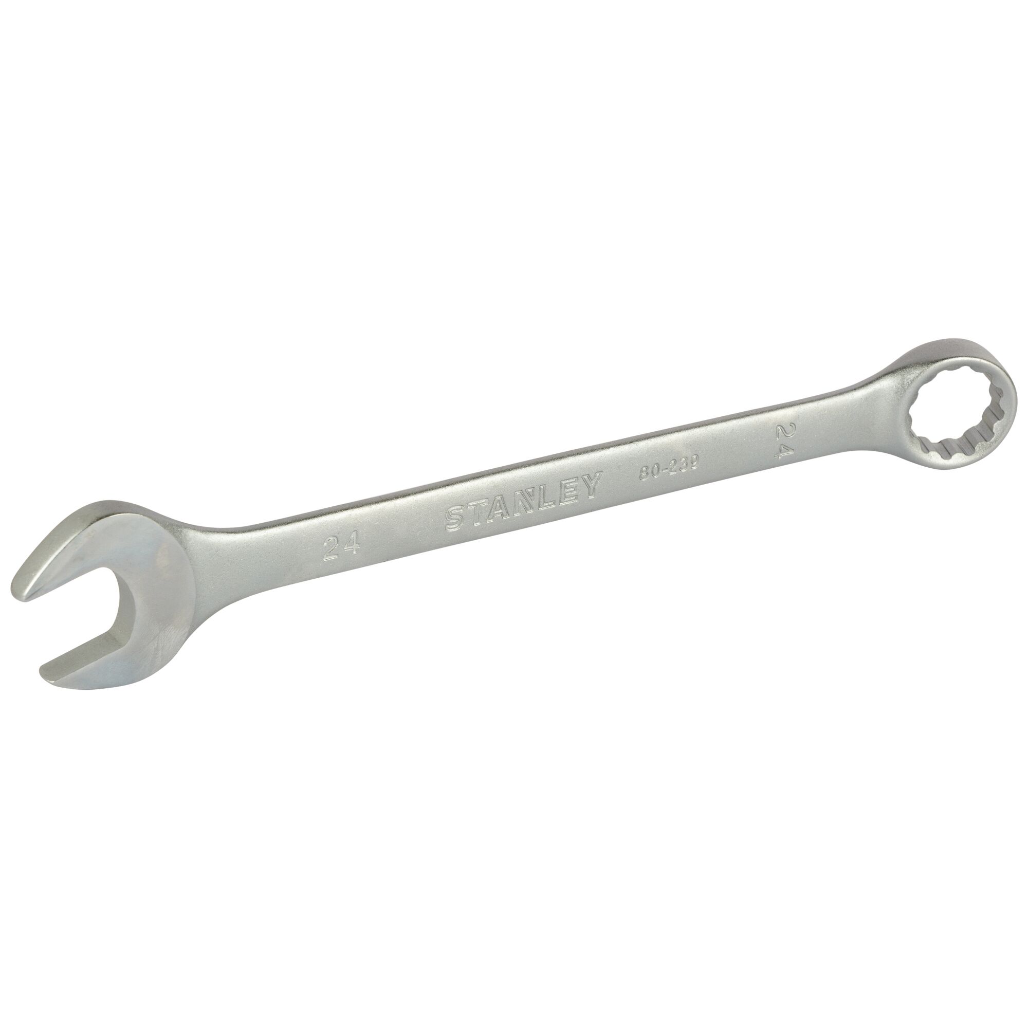 STANLEY STMT78092-8 combination wrench, 24mm, silver finish, product photography on white background.
