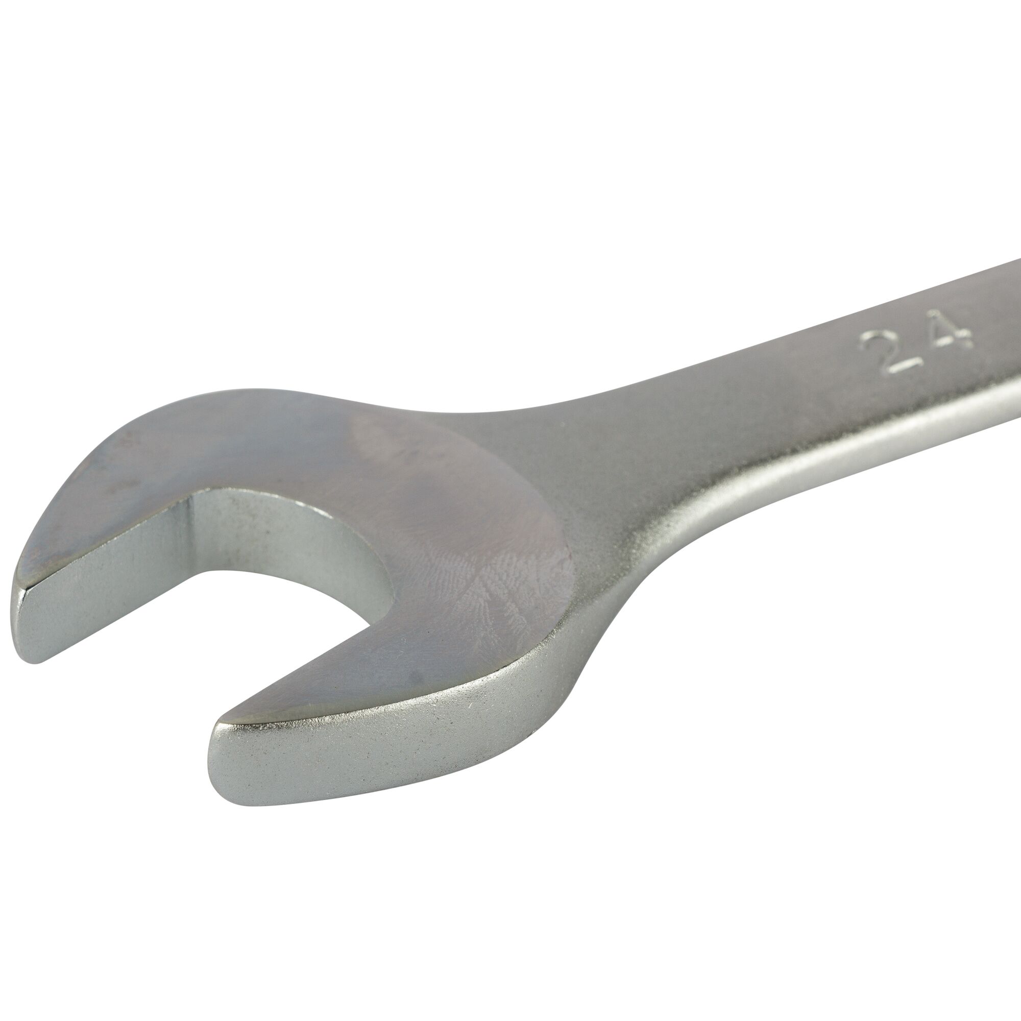 STANLEY STMT78092-8 open-end wrench, silver, close-up on white background, tool category