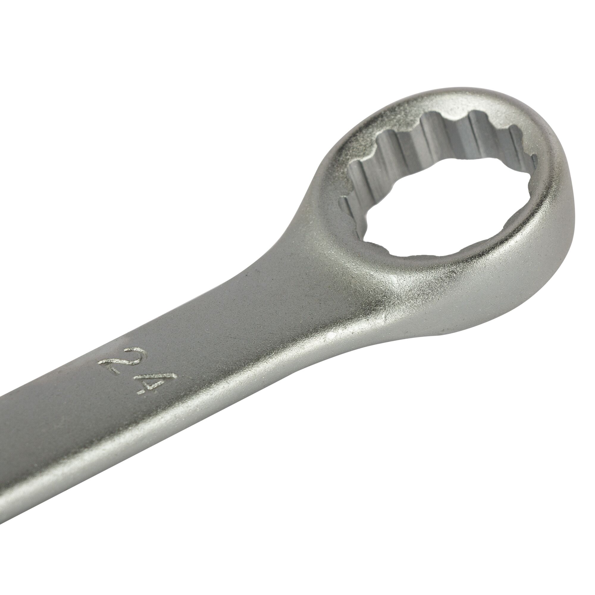 STANLEY STMT78092-8 box end wrench, close-up angle, silver finish, shows size marking 24.