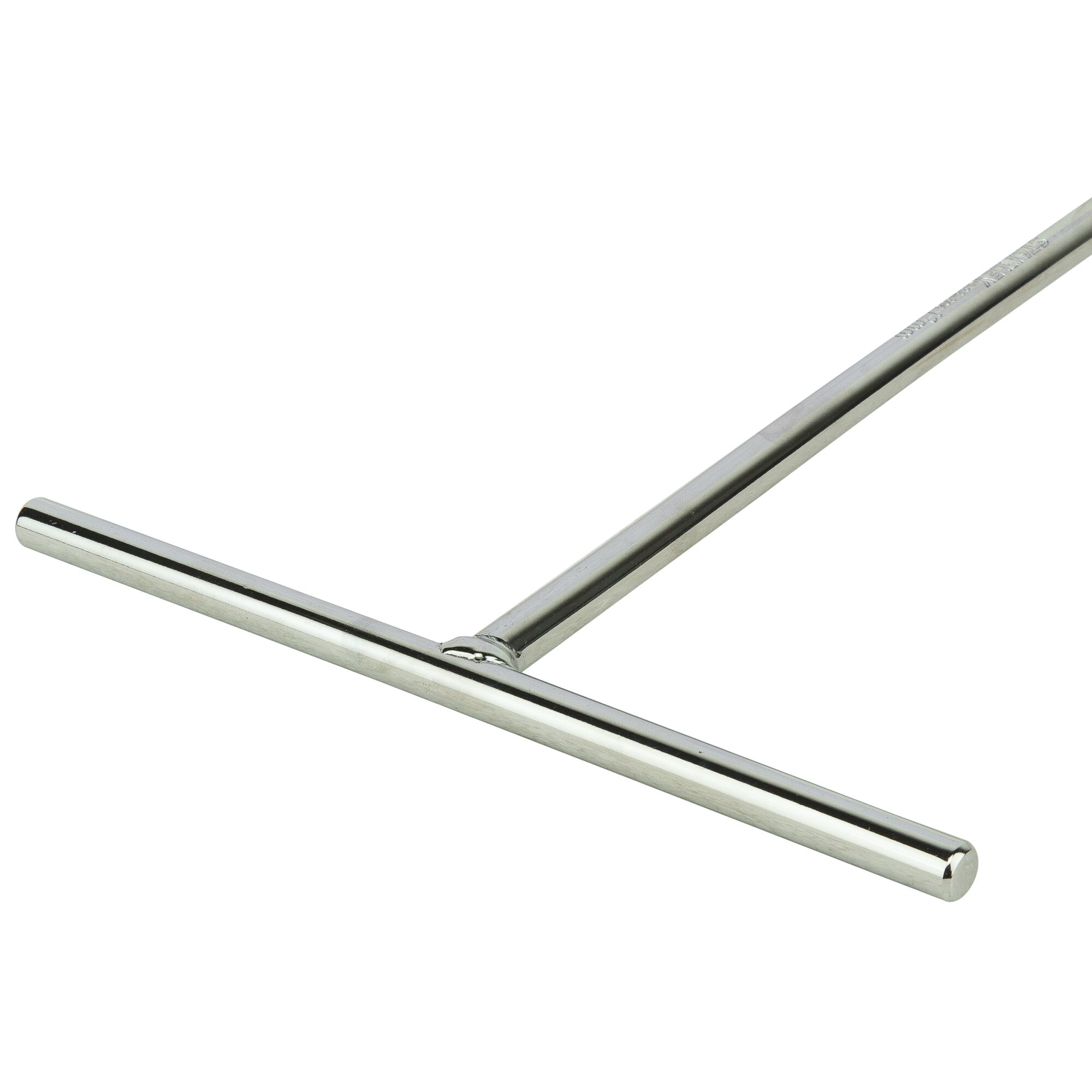 STANLEY STMT93306-8 chrome T-handle hex key tool, product photography, angled on white background.