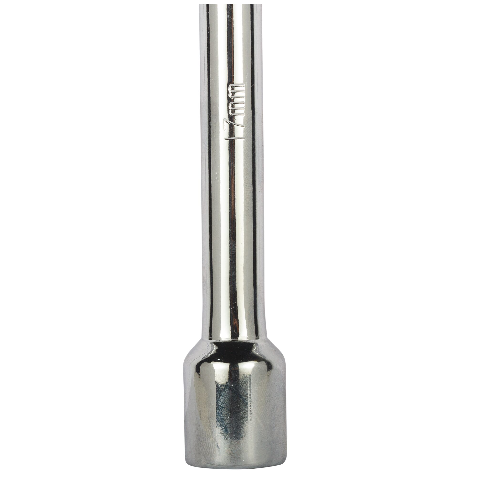 STANLEY STMT94030-8 chrome 17mm deep socket, tool photography, front view