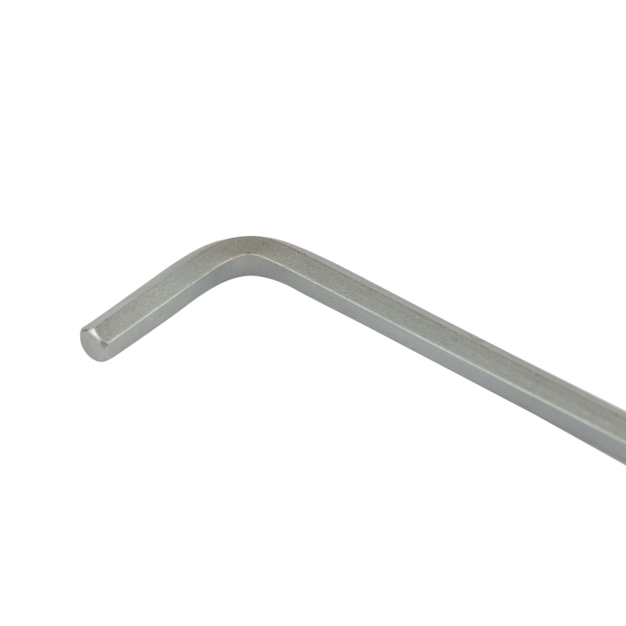 Stanley STMT94104-8 hex key tool, silver, front angle, photography on white background.
